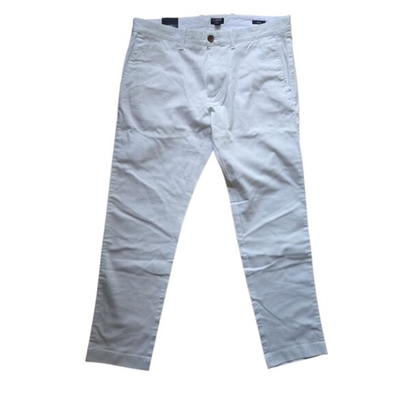 NWT J. Crew Factory Men's Preppy Slim Flex White Chino Pants ~ 33W 30 L - Picture 2 of 8